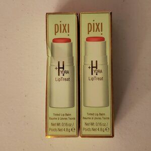 2-Pack Scarlet Pixi Beauty + Hydra LipTreat Tinted Lip Balm Red Shea Butter NIB